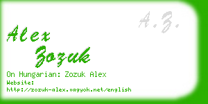 alex zozuk business card